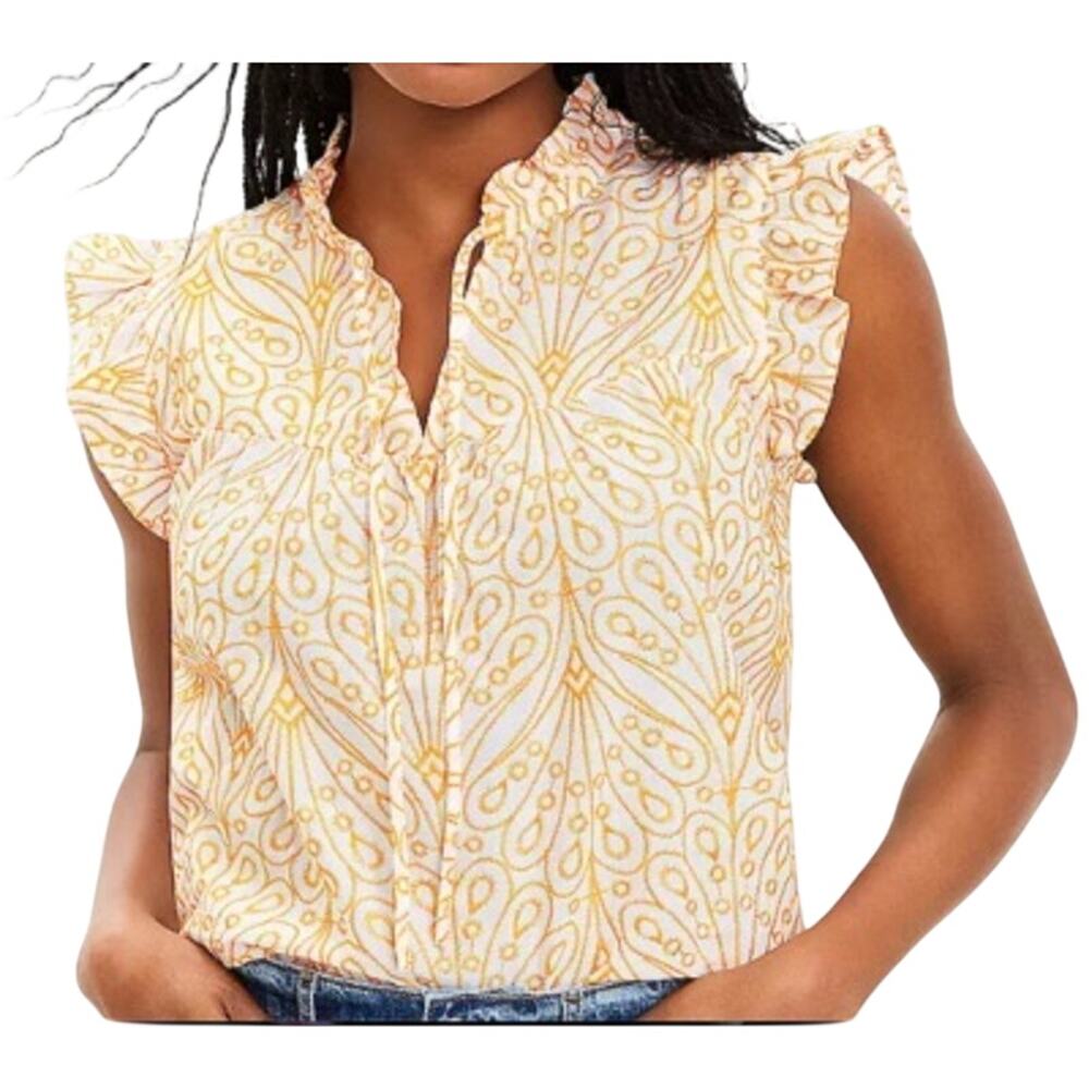 NWT Loft Ruffled Cap Sleeve Top